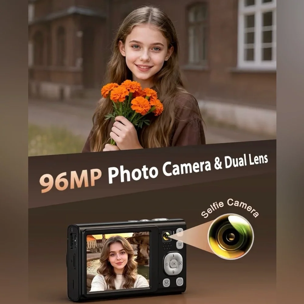 5K Digital Camera for Photography with 6X Optical Zoom